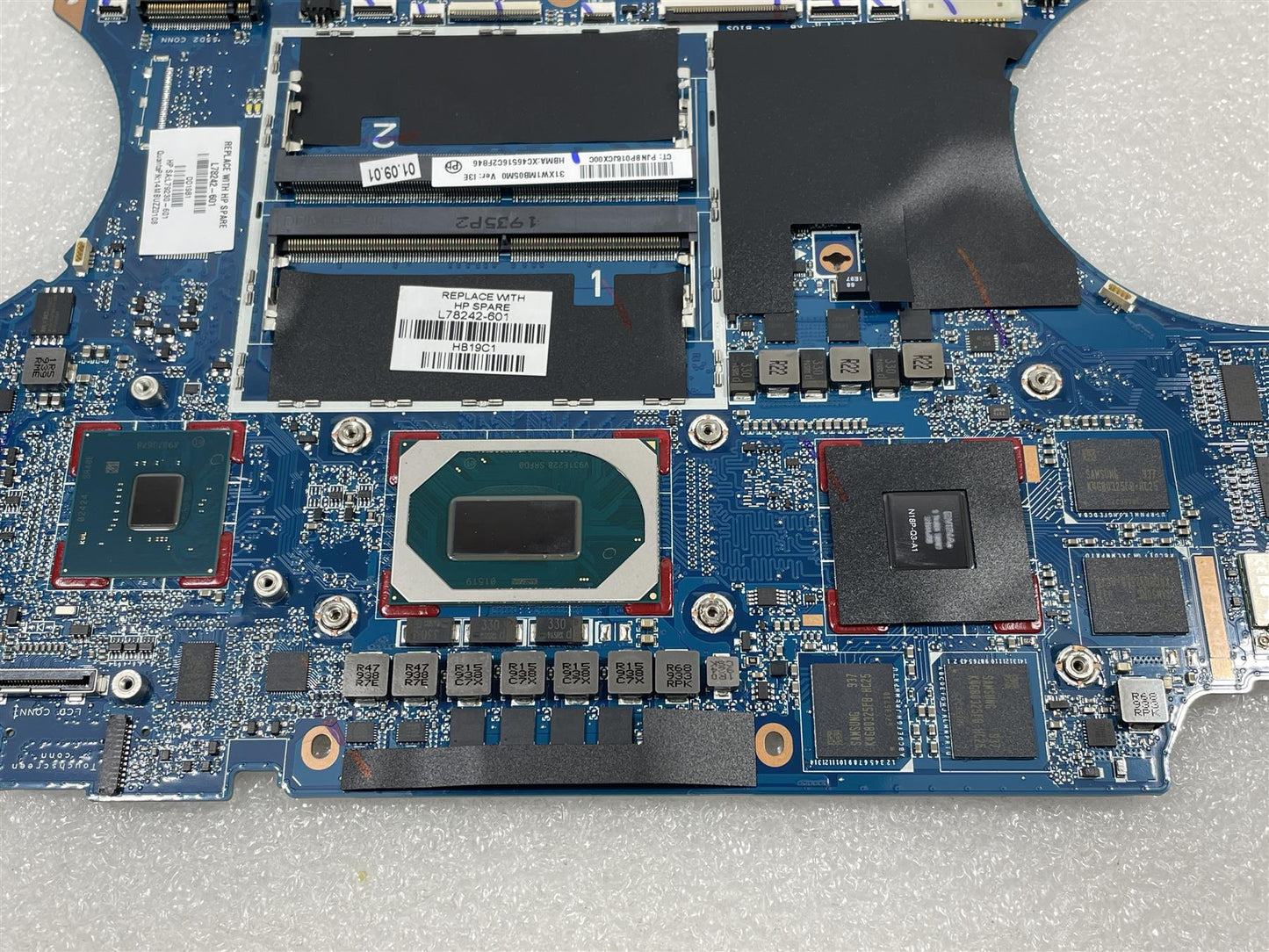 For HP ZBook Studio G5 L78242-601 sending L49206-601 Motherboard Intel I9-9980H NVIDIA P2000 4GB NEW