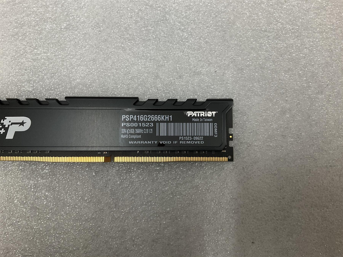 Patriot PSP416G2666KH1 DDR4 8GB 2666 Mhz Ram Memory PS001523 PS1523-09622 NEW