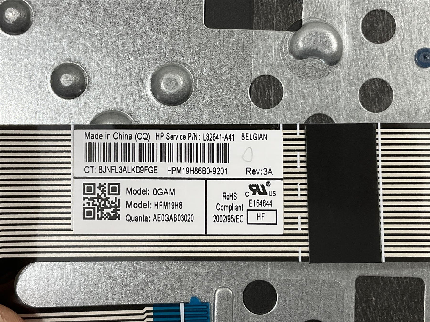 for HP Chromebook x360 11 G3 EE L92216-A41 Belgium Belgian Keyboard Palmrest NEW