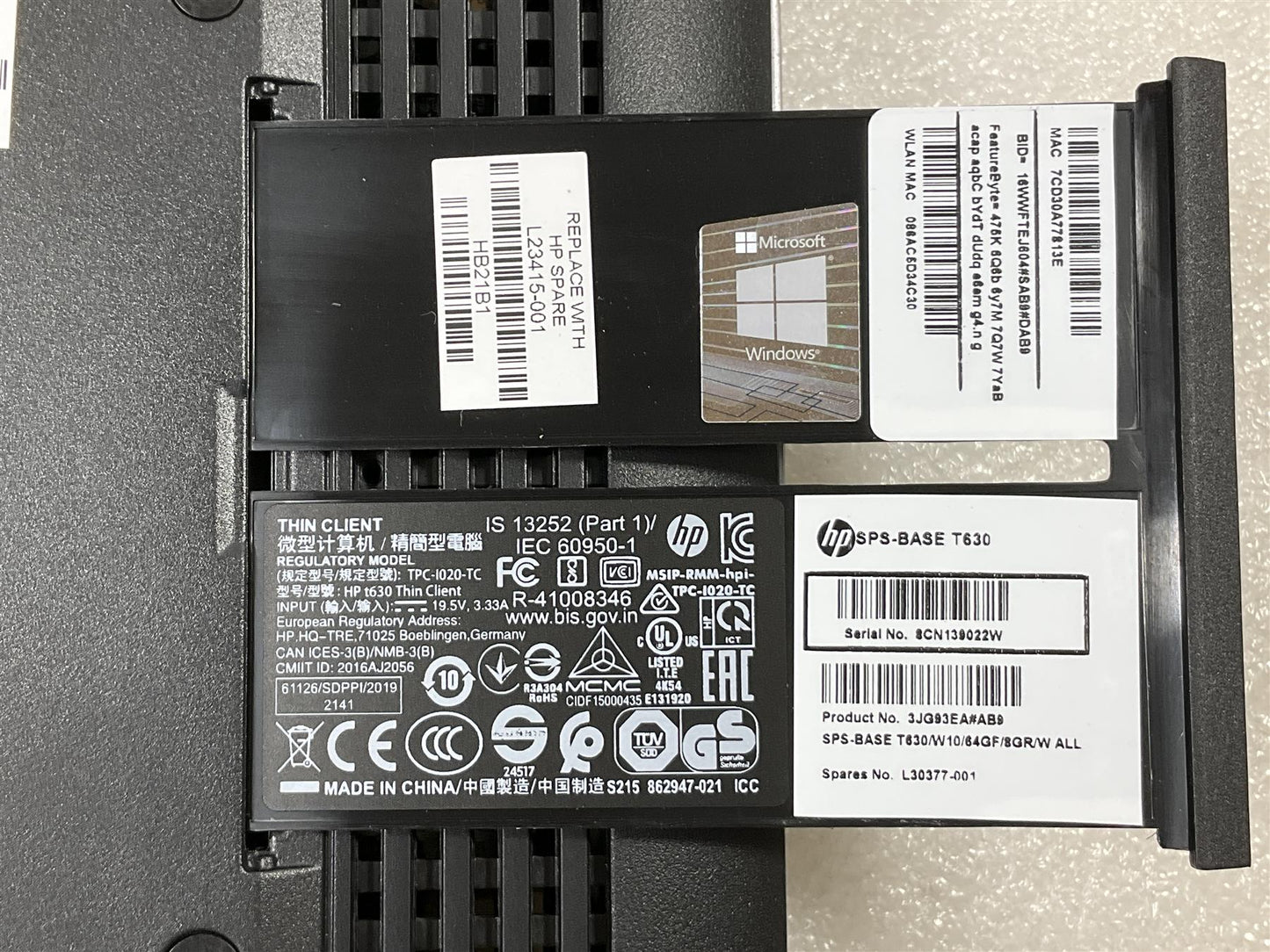 HP t630 Thin Client L30377-001 L23415-001 3JG93EA#AB9 64GB Storage 8GB RAM NEW
