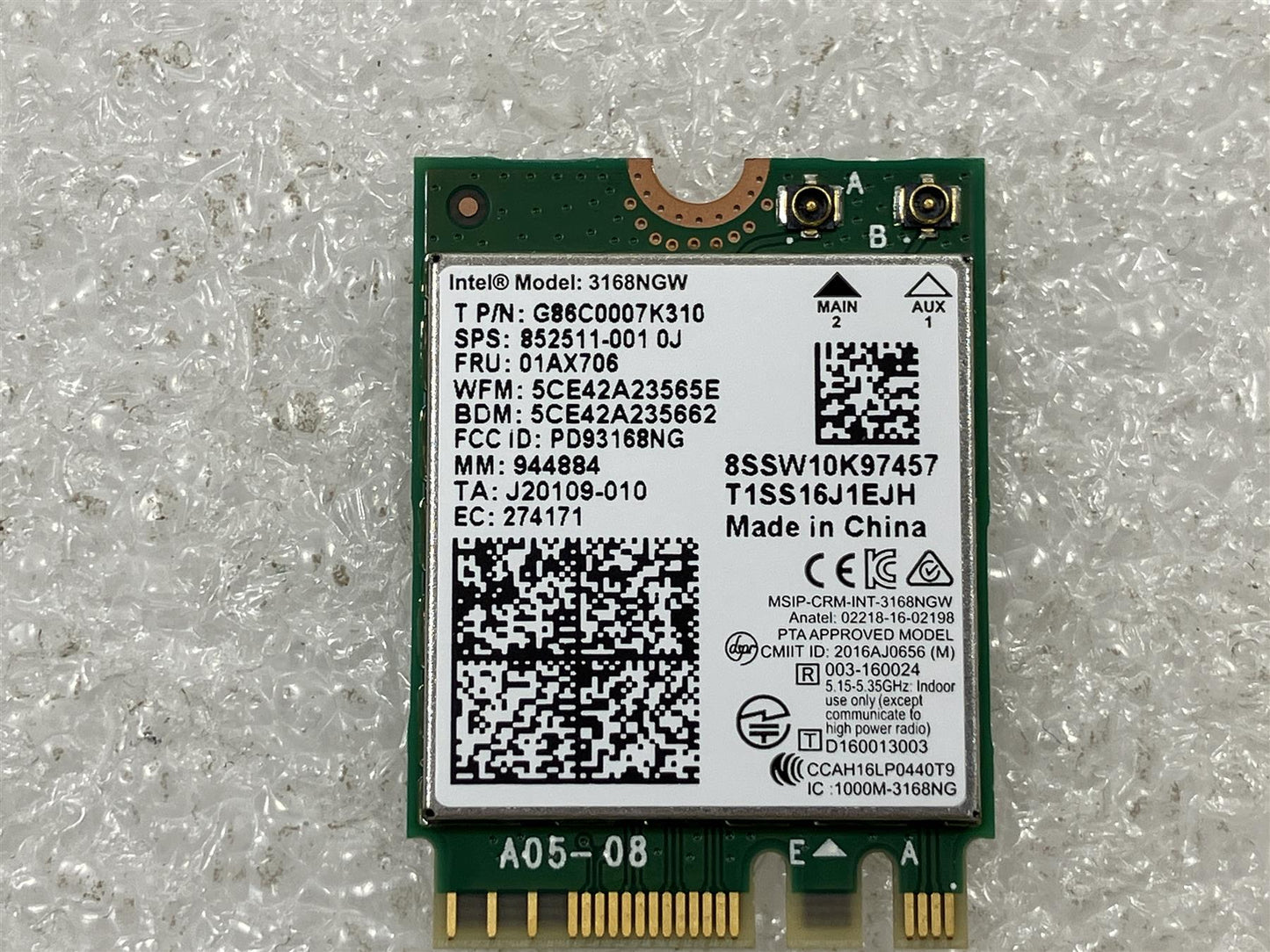 For HP 852511-001 Intel 3168NGW Wireless AC Card Genuine Wifi Wi-Fi WLAN NEW