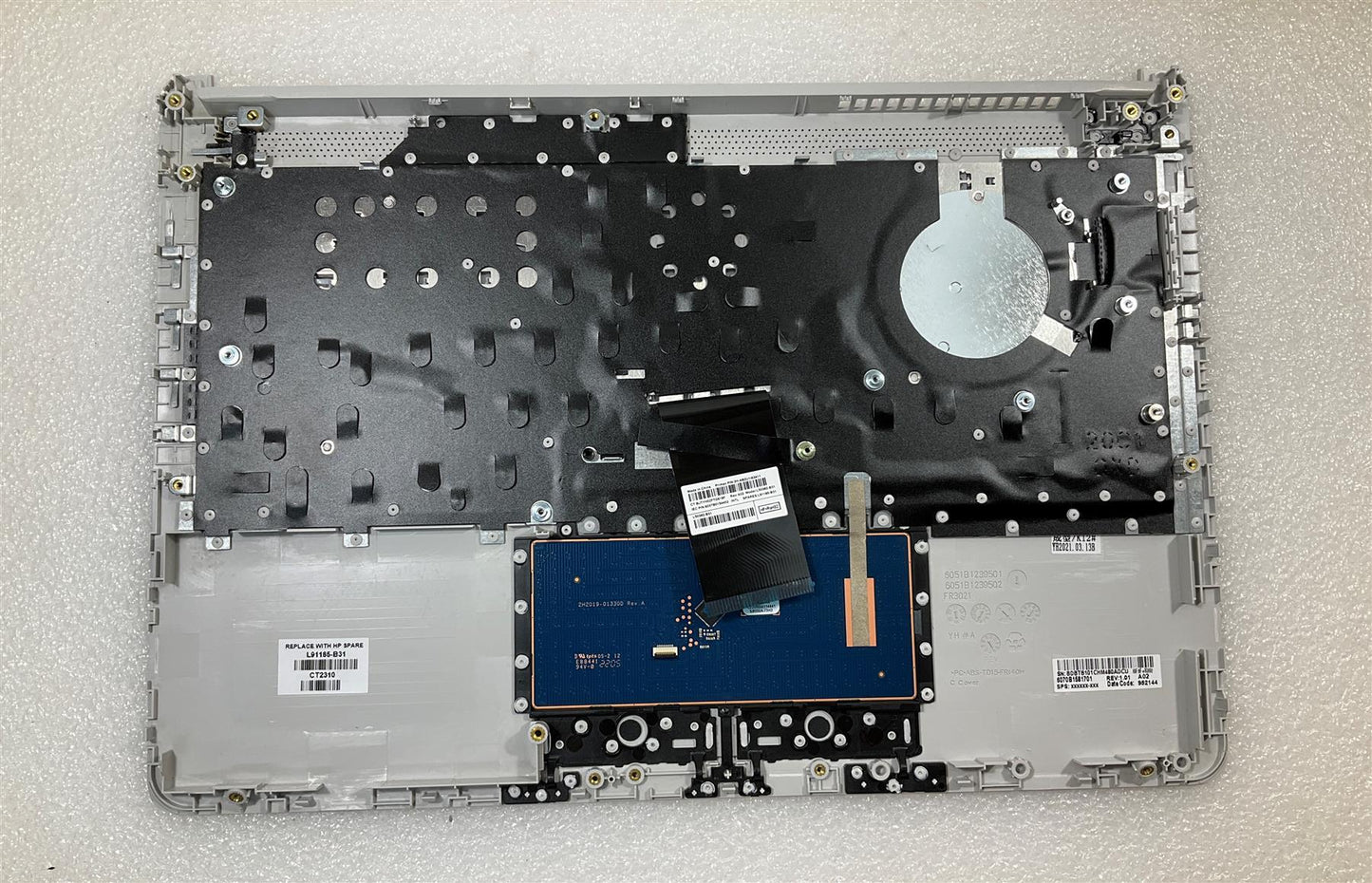 HP 14-CF 14-DK L98477-B31 L91185-B31 US int. English International also named dutch Keyboard Palmrest NEW