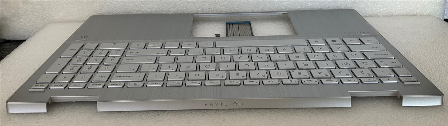 HP PAVILION X360 15-ER M48856-B31 M45129-B31 US int. English International also named dutch Keyboard Palmrest