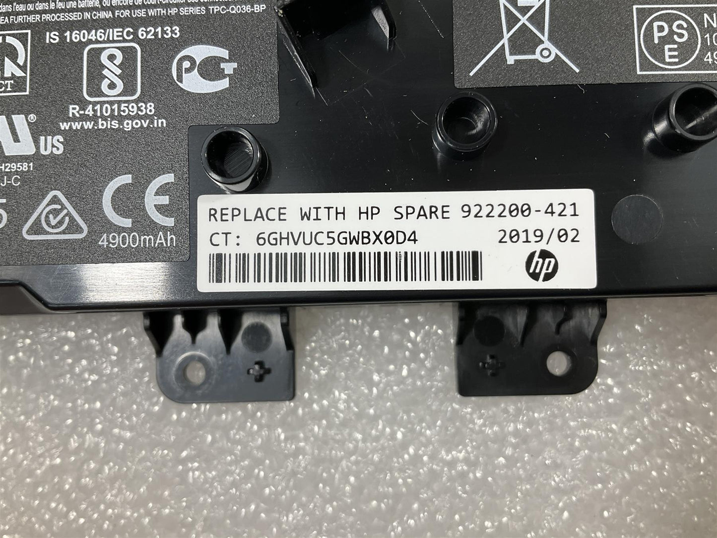 For HP Z VR Backpack G1 L03417-855 Battery HSTNN-LB7Z PV06 922200-421 55.08Wh