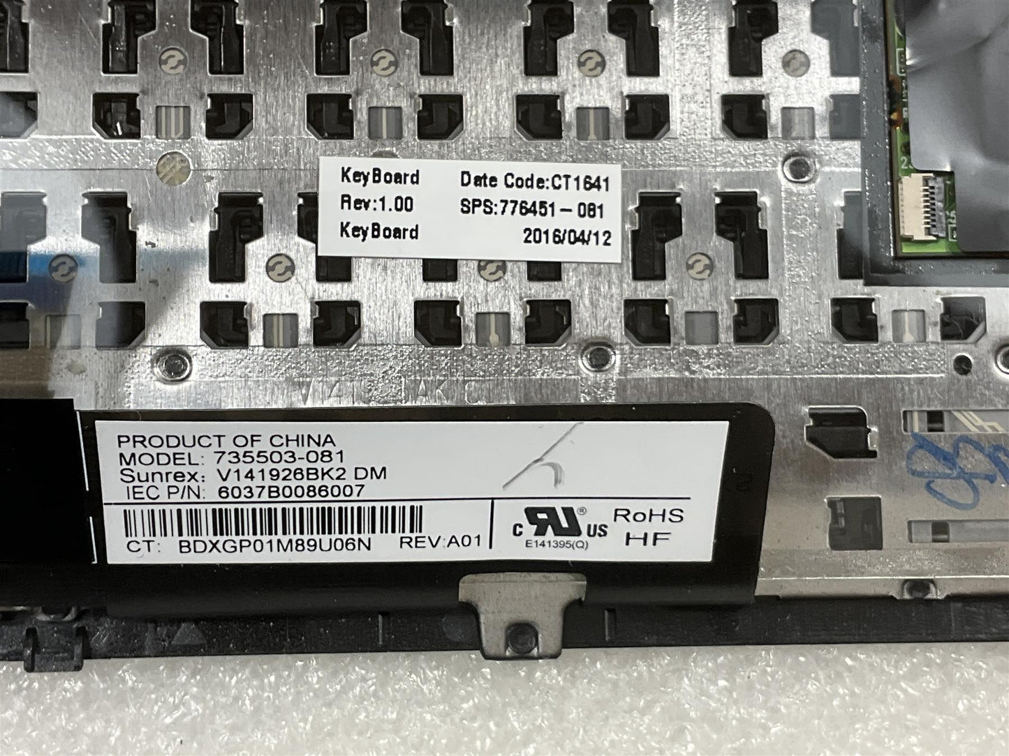 for HP EliteBook 820 720 725 G1 G2 776451-081 Denmark Danish Danca Keyboard NEW