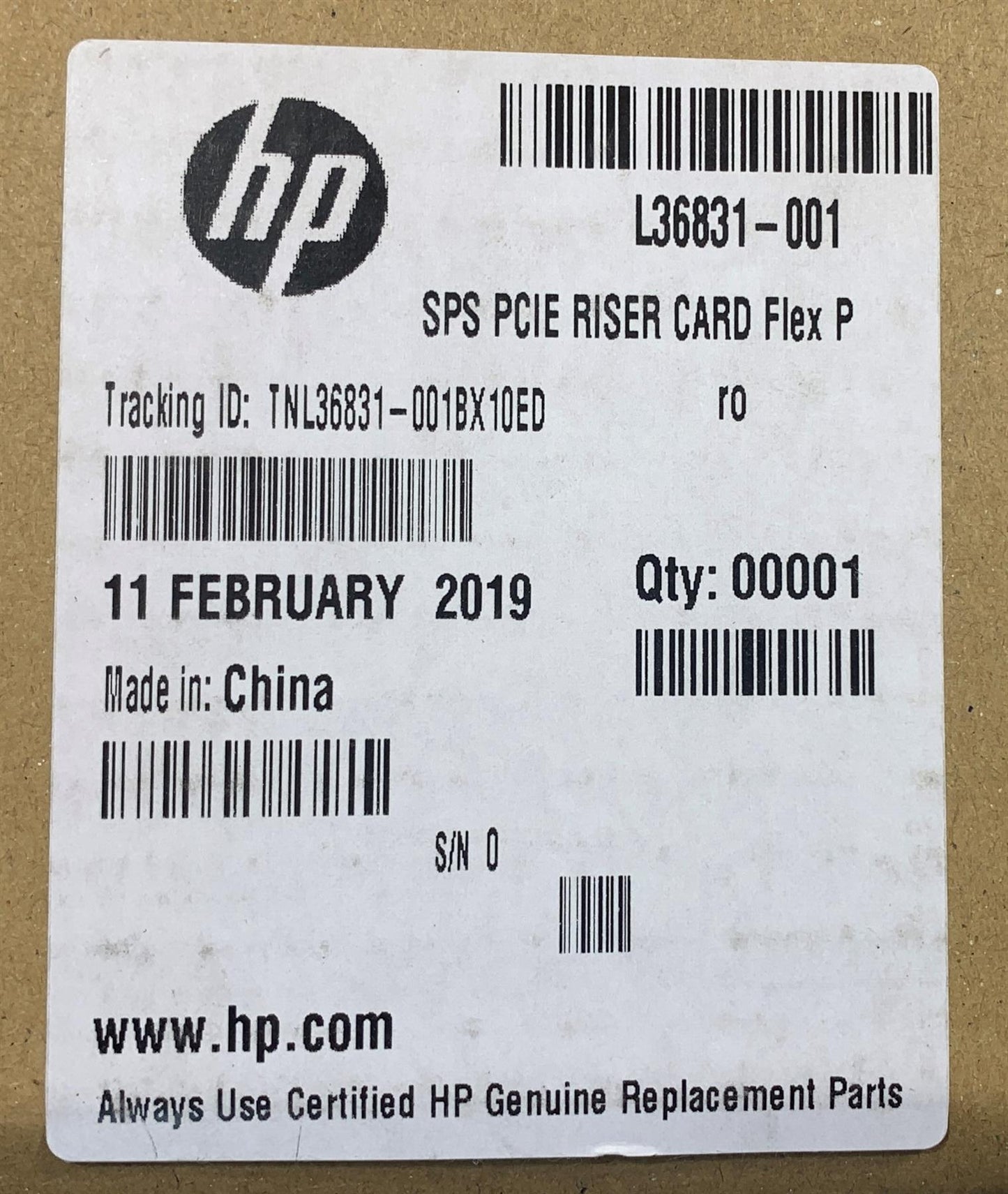 HP Engage Flex Pro Retail System L36831-001 PCIE Riser Card Original Genuine NEW