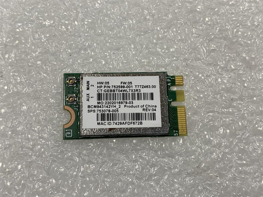HP Pro x2 612 G1 753078-005 792608 Broadcom BCM943142Y Wireless Wifi Wi-Fi WLAN NEW