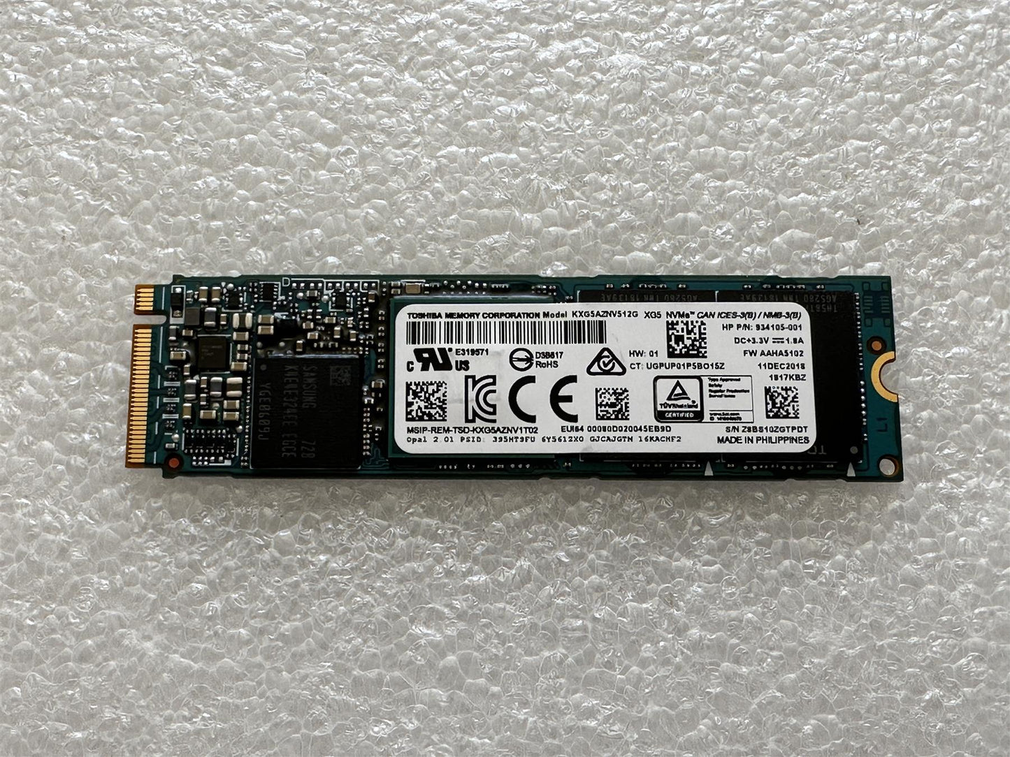 For Hp L29204-001 Toshiba SSD 512GB PCIe NVMe OPAL2 Solid State Drive NEW