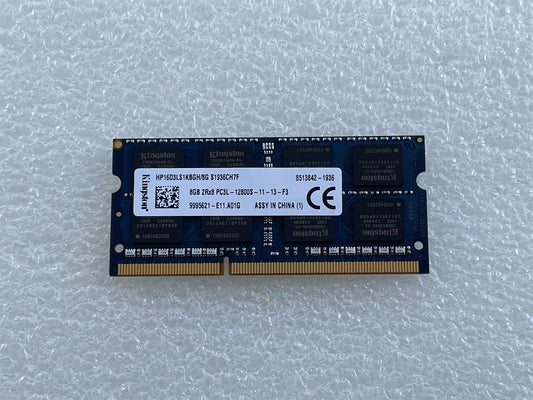 HP 689374-001 Kingston 8GB 12800 DDR3 12800S 1600 Ram Memory HP16D3LS1KBGH/8G