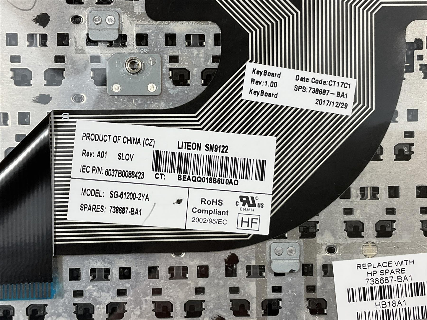 HP ProBook 640 645 G1 MT41 738687-BA1 Slovenia Slovenian Keyboard Genuine NEW