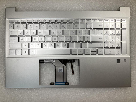 HP Pavilion 15-EH 15-EG N05643-BG1 N02261 Switzerland Swiss Keyboard Palmrest
