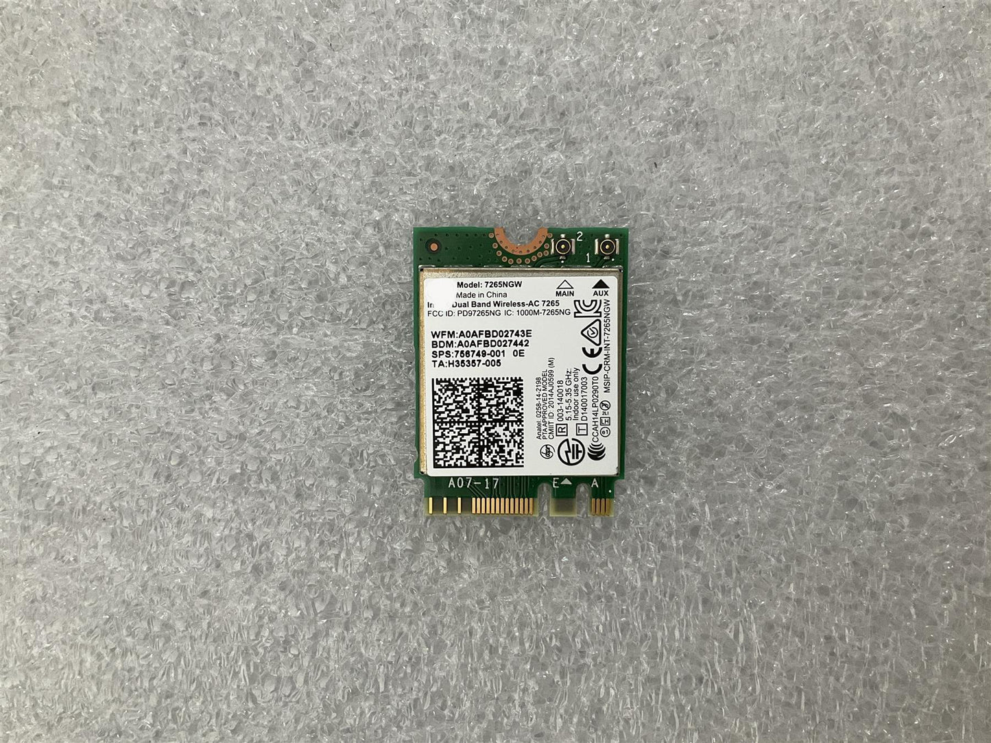 HP 756749-001 Intel 7265NGW Dual Band Wireless AC 7265 Wifi Wi-Fi WLAN Card NEW
