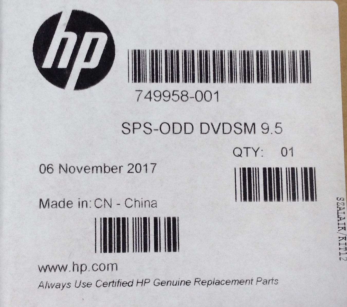 HP ProBook 655 G1 Notebook PC 749958-001 SATA interface, 9.5 Tray DVD+/-RW NEW