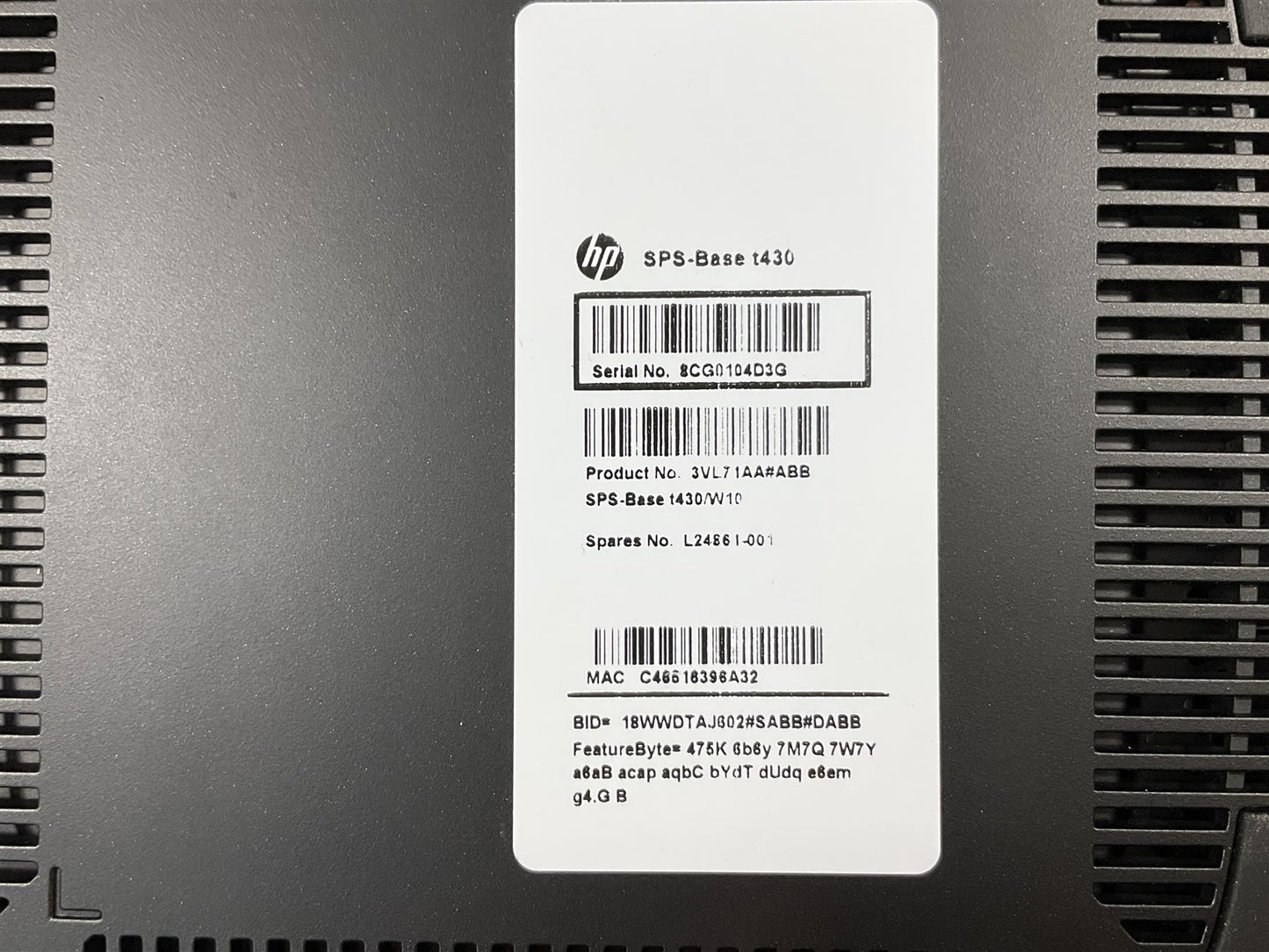 for HP t430 Thin Client L24861-001 3VL71AA#ABB 32GB Storage 4GB Ram Genuine NEW
