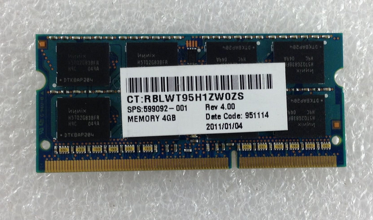HP Envy 14T 11xx 14 4 GB DDR3 PC3 RAM Memory SO-DIMM 599092-001 10600S NEW