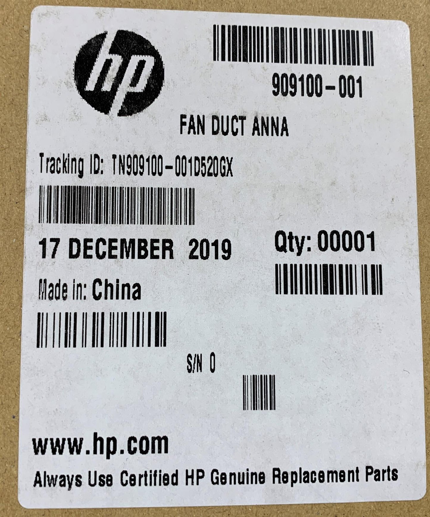 HP 280 G2 Small Form Factor 909100-001 Cpu Processor Fan Duct Cooler Cooling NEW
