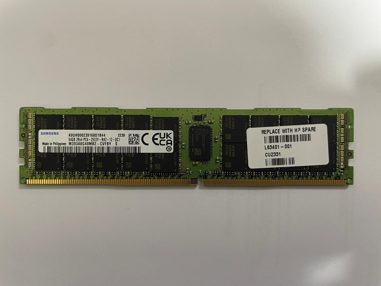 HP L15418-501 Samsung 64GB 2933Y DDR4 M393A8G40MB2-CVFBY SERVER ECC RAM Memory