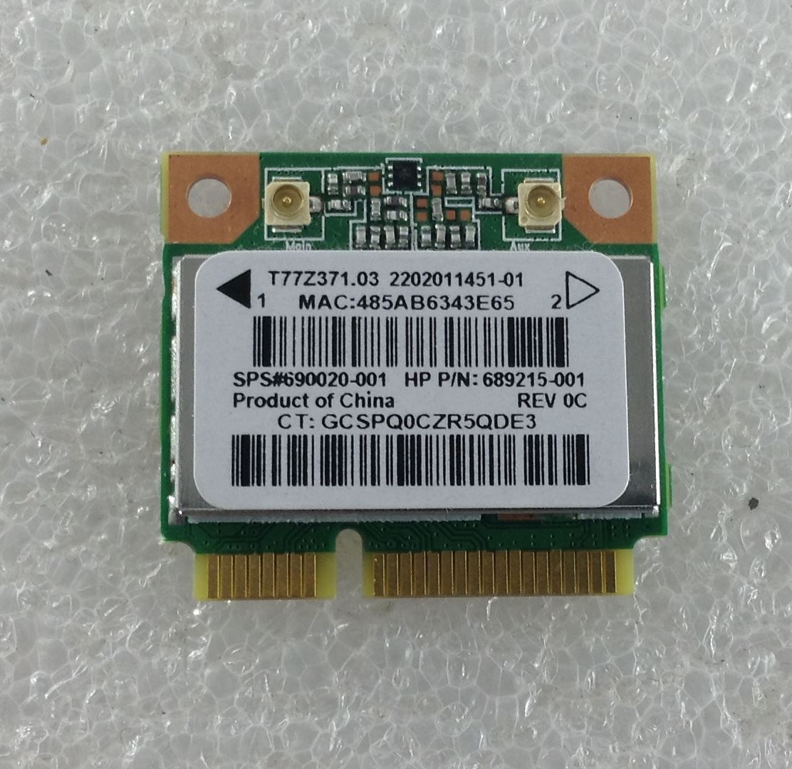 Ralink Wifi WLAN Wireless Card RT3290 802.11 bgn Hp ENVY m6 Sleekbook Series