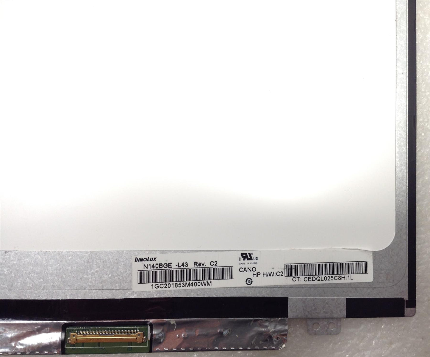 14.0 Inch Screen N140BGE - L43 H/W: C2 LCD 14 Raw Panel CT : CEDQL025C8HI1L