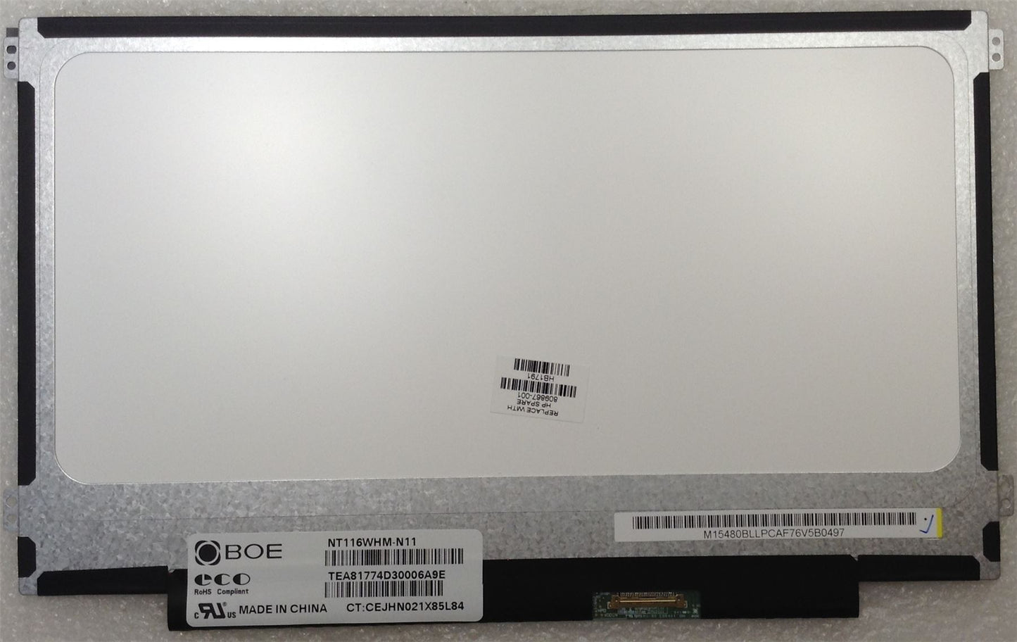 HP ProBook 11 3805U 11.6 8GB/500 PC  809867-001 Display Panel G1 11.6 Inch 1366x768 Resolution 809867-001 Display Panel NEW