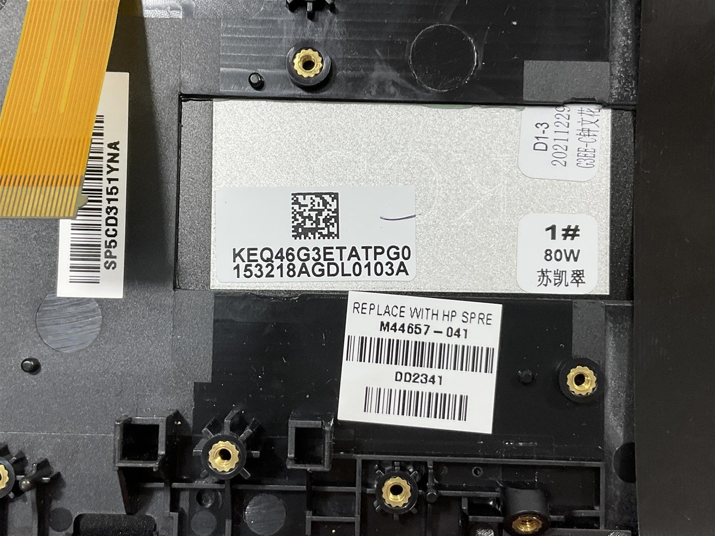 HP OMEN 15-EK 15T-EK M45525-041 M44657-041 German GR Keyboard Palmrest NEW