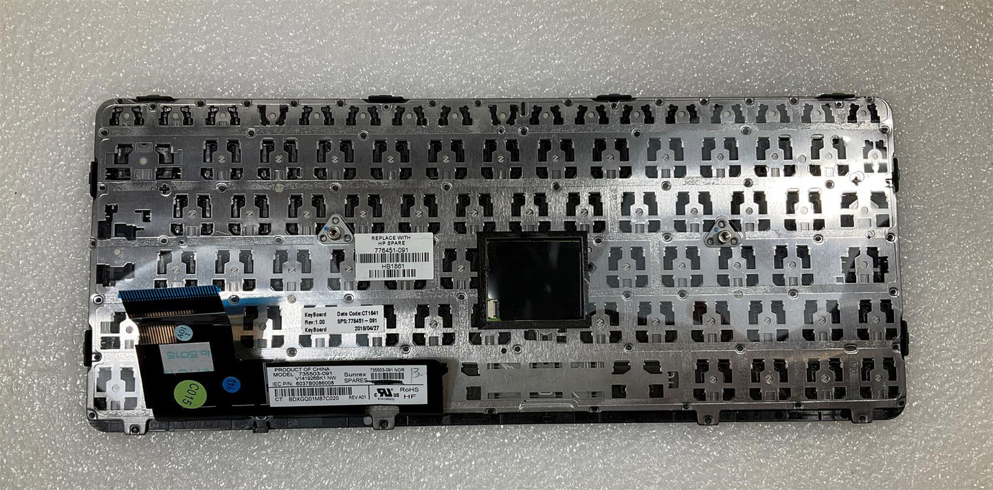 for HP EliteBook 720 725 820 825 G1 G2 776451-091 Norway Norwegian Keyboard NEW