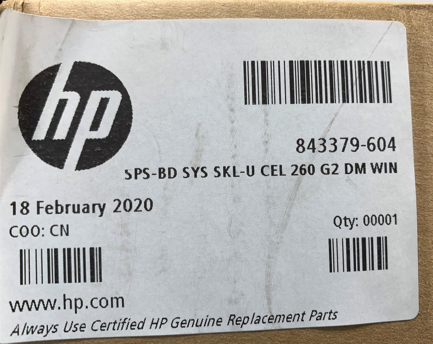 HP 260 G2 Desktop Mini PC 843379-604 Celeron 2957U Motherboard Genuine NEW