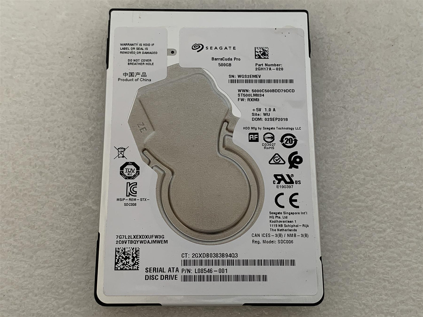 HP L08546-001 Seagate Barracuda Pro ST500LM034 500GB Hard Disk Drive SATA 2.5