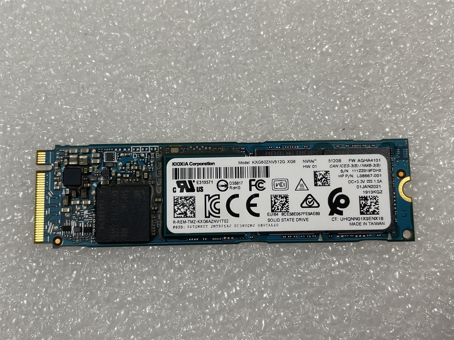 HP L29196-001 KIOXIA KXG60ZNV512G XG6 NVMe 512GB M.2 SSD Solid State Drive NEW