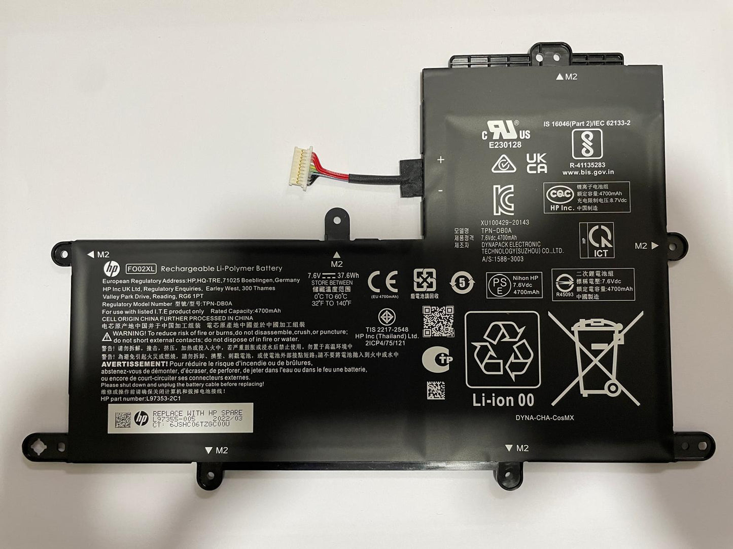 HP Chromebook 11A-NA L97353-2D1 L97355-005 FO02XL TPN-DB0A Battery Genuine NEW