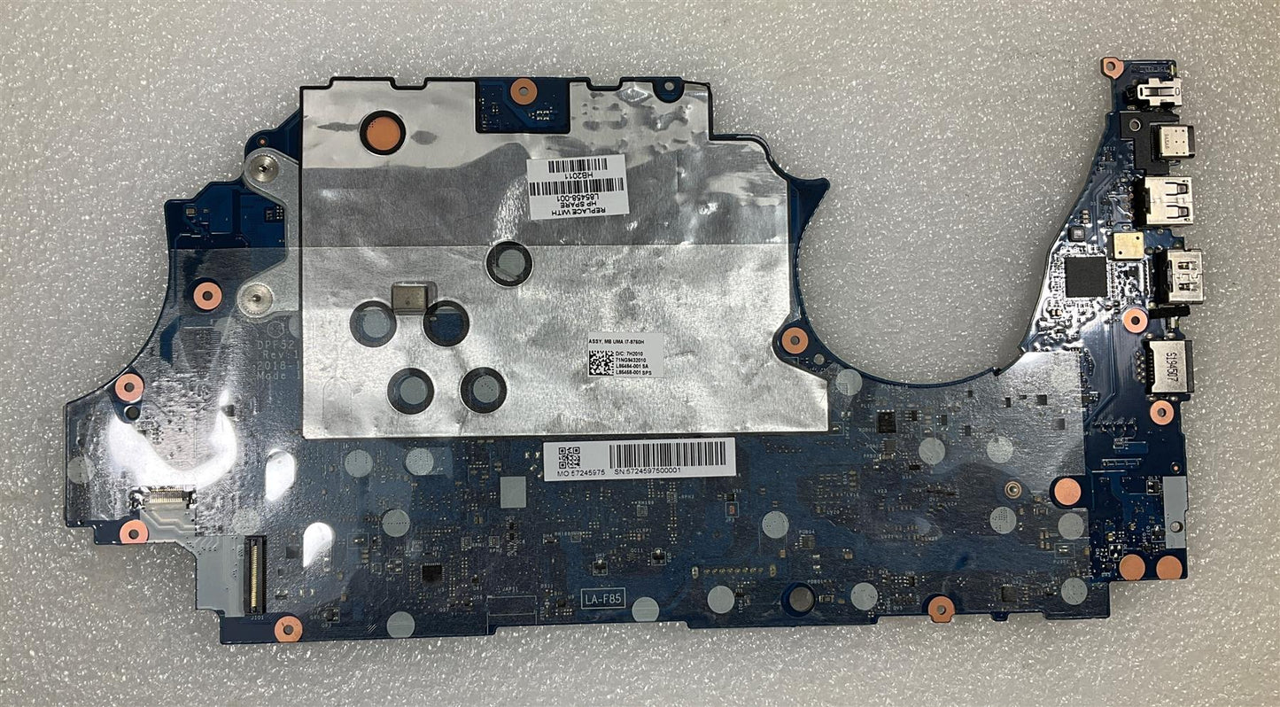 for HP ZBook 15v G5 L85458-001 601 Intel Core i7-9750H CPU UMA Motherboard NEW
