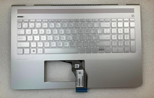 HP Pavilion 15-CC 15-CD 928507-031 Keyboard Palmrest UK English + Stickers