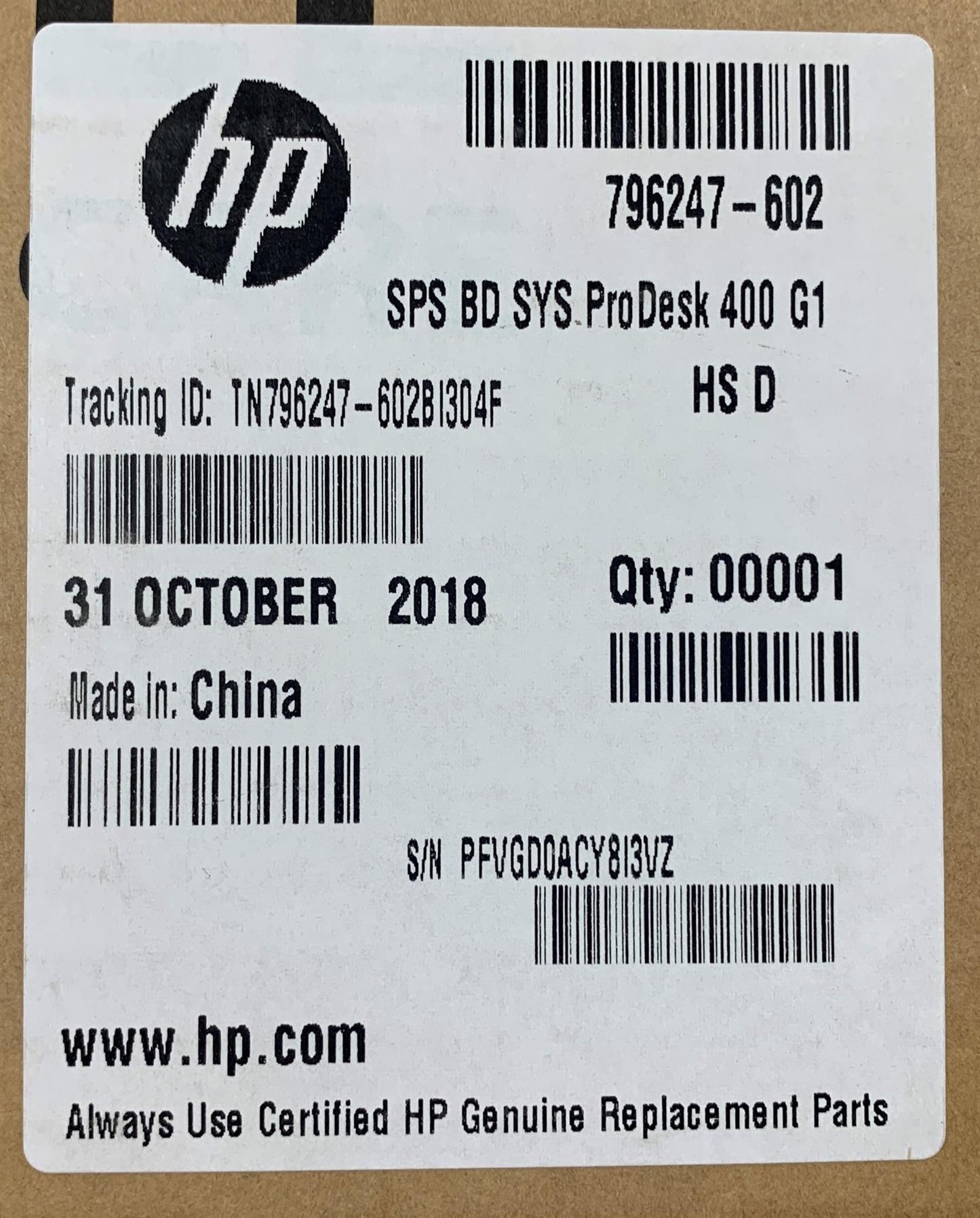 HP ProDesk 400 G1 Desktop Mini 796247-602 002 System board Motherboard NEW