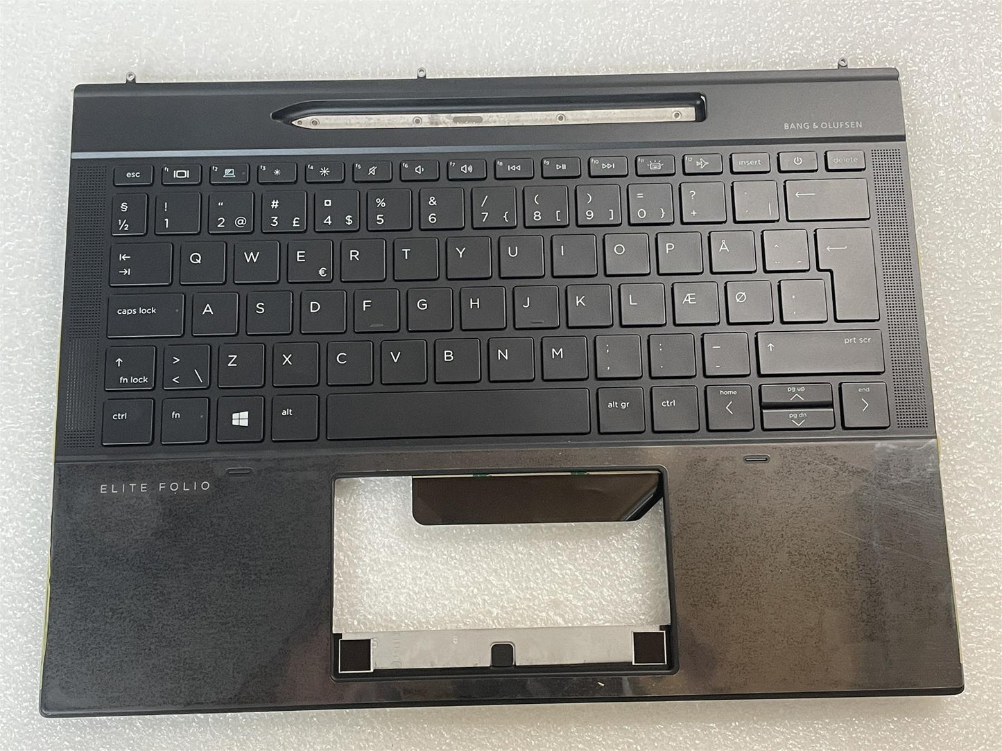 For HP Elite Folio 13.5 inch 2-in-1 M50327-081 Danish Danca Palmrest Keyboard