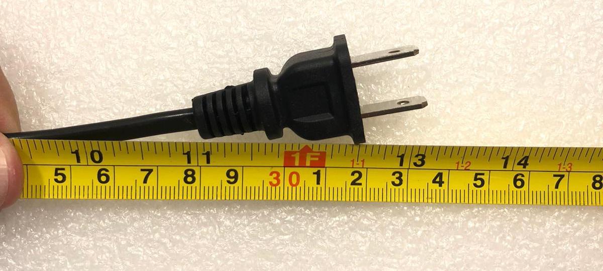5X US USA Power Cable Figure of 8 Lead 2pin pins C7 AC Main Wall 1ft ft. NEW