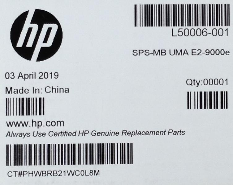 HP 255 G7 Notebook PC L50006-001 UMA E2-9000e Motherboard Original Genuine NEW