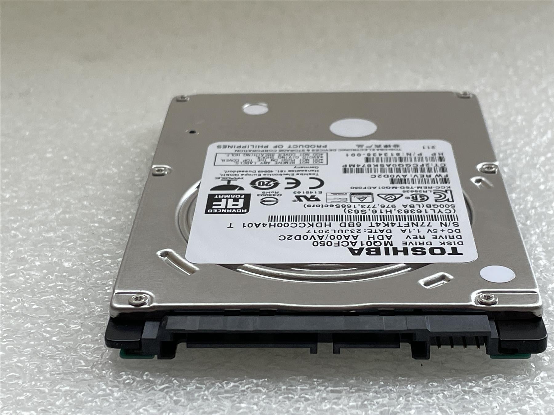 For HP 864817-001 Toshiba MQ01ACF050 500GB 2.5 inch SATA HDD Hard Disk