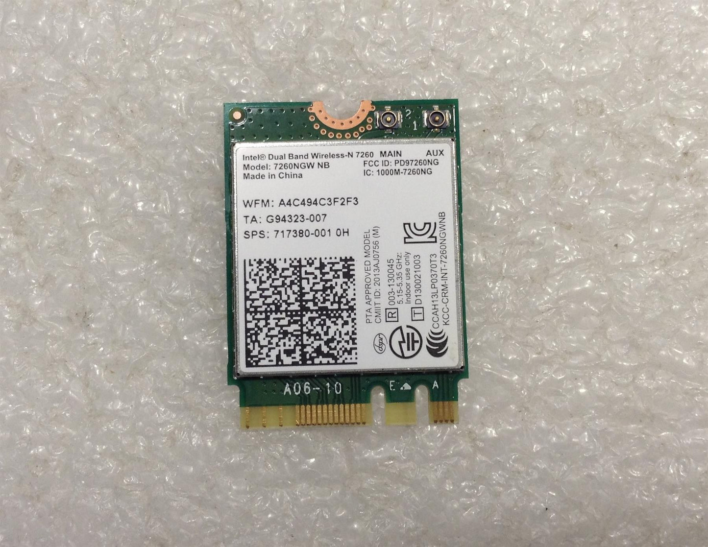 HP Dual Band Wireless 717379-001 +  717380-001 005 Intel 7260NGW Bluetooth WLAN Card NEW
