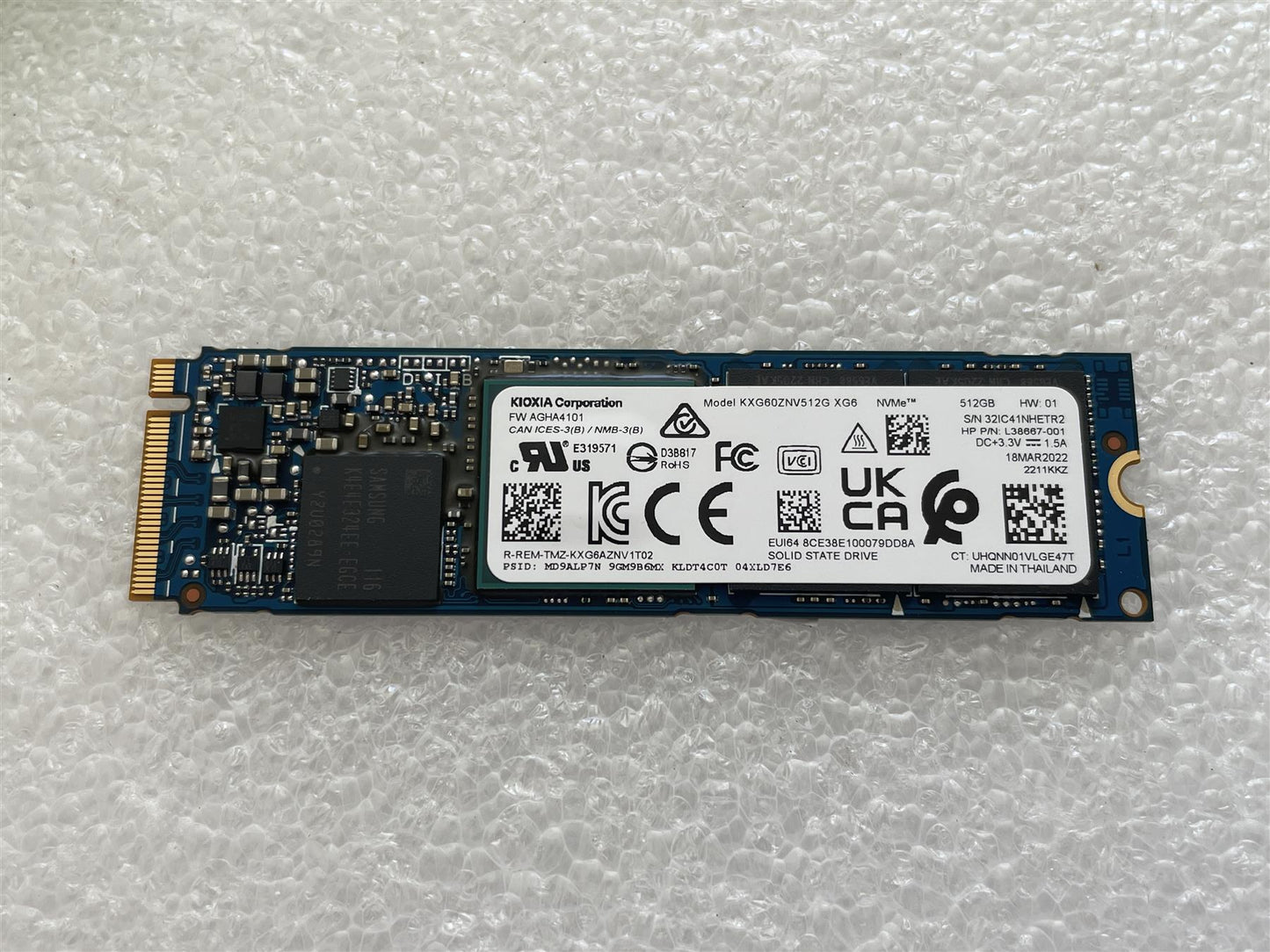 For Hp L59045-001 XIOXIA KXG60ZNV512G XG6 M.2 NVMe 512GB SSD Solid State Drive