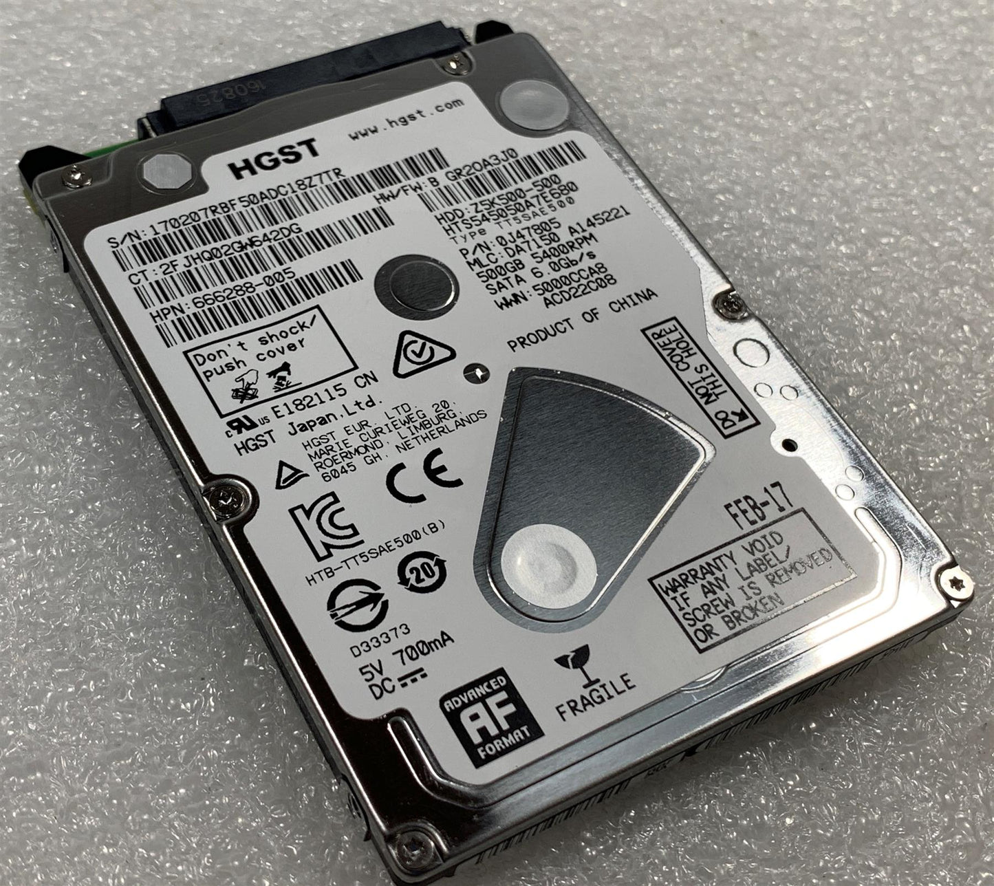 HP ProBook 455 G3 G4 778187-001 HDD Hard Disk Drive 500gb 500 GB SATA NEW