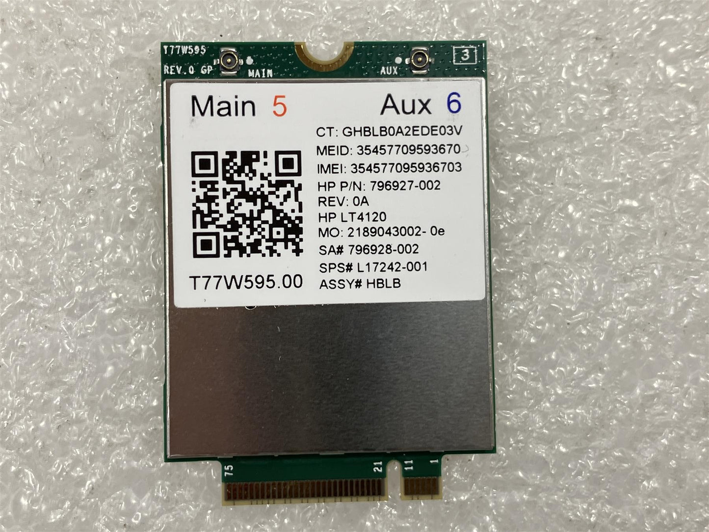 For HP L17242-002  Foxconn T77W595 WWAN LTE M.2 Modem Module 150Mbps 796927-002