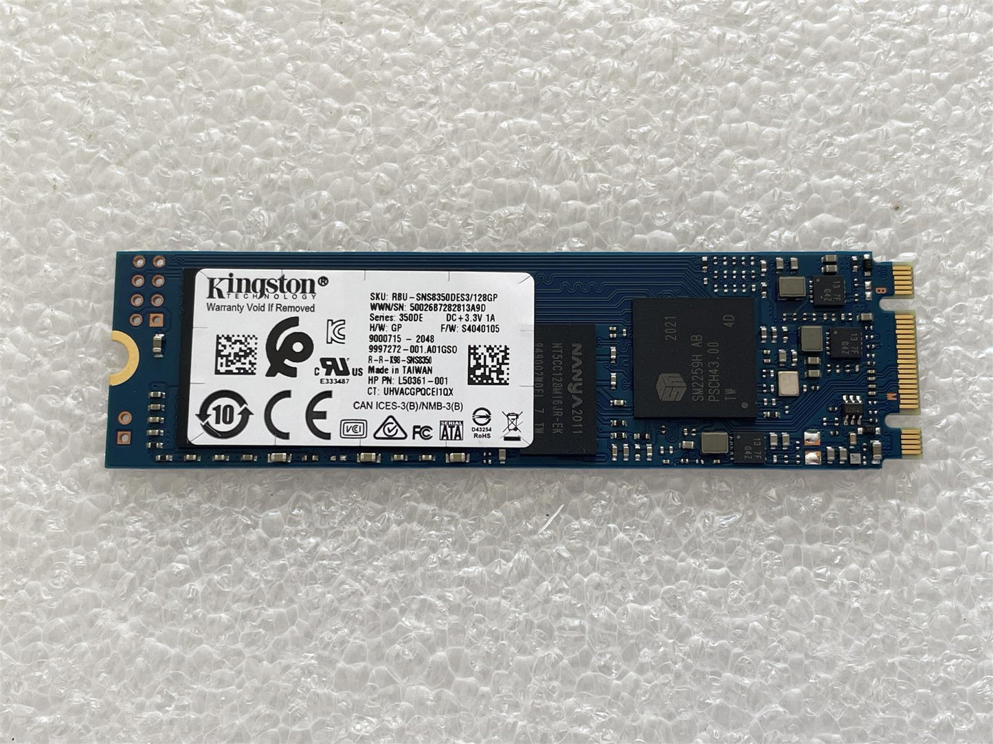 For Hp L31873-001 L50361-001 Kingston SSD Solid State Drive M.2 128GB 350DE NEW