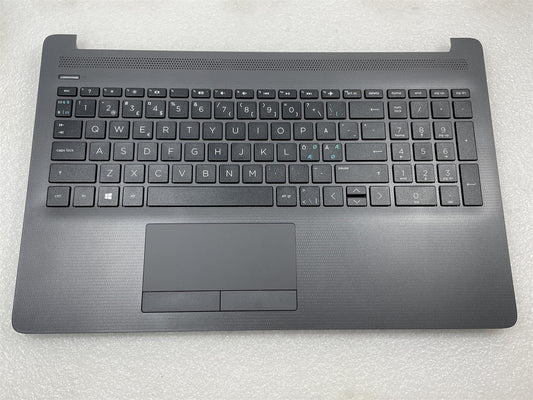 For HP 250 255 G7 Notebook L50000-DH1 Danish Finnish Norwegian Palmrest Keyboard