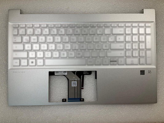 HP 15-EH 15-EG M78920-031 M76638-031 Keyboard Palmrest UK English + Stickers