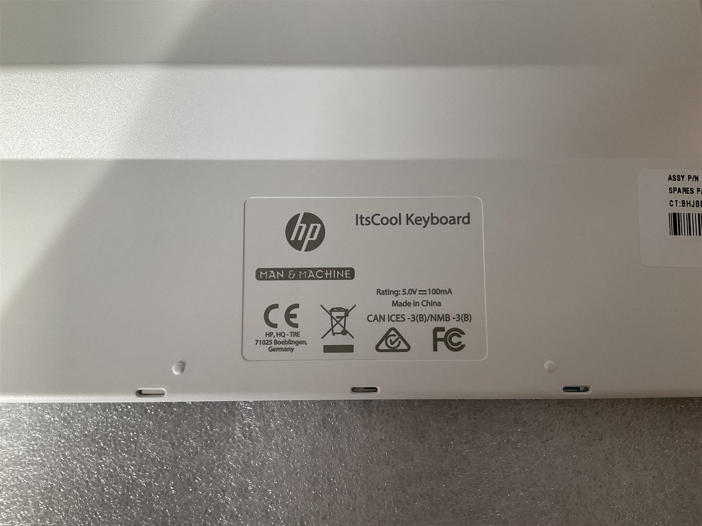 HP L28419-071 L28313-071 ItsCool White Keyboard Man Machine USB Wireless Spanish