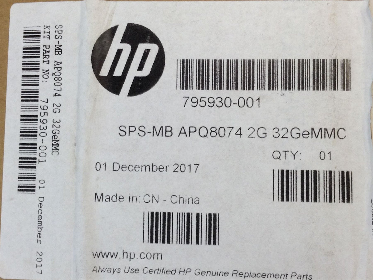 HP PRO SLATE 12 795930-001 with APQ8074AB Quad-Core Processor Motherboard NEW
