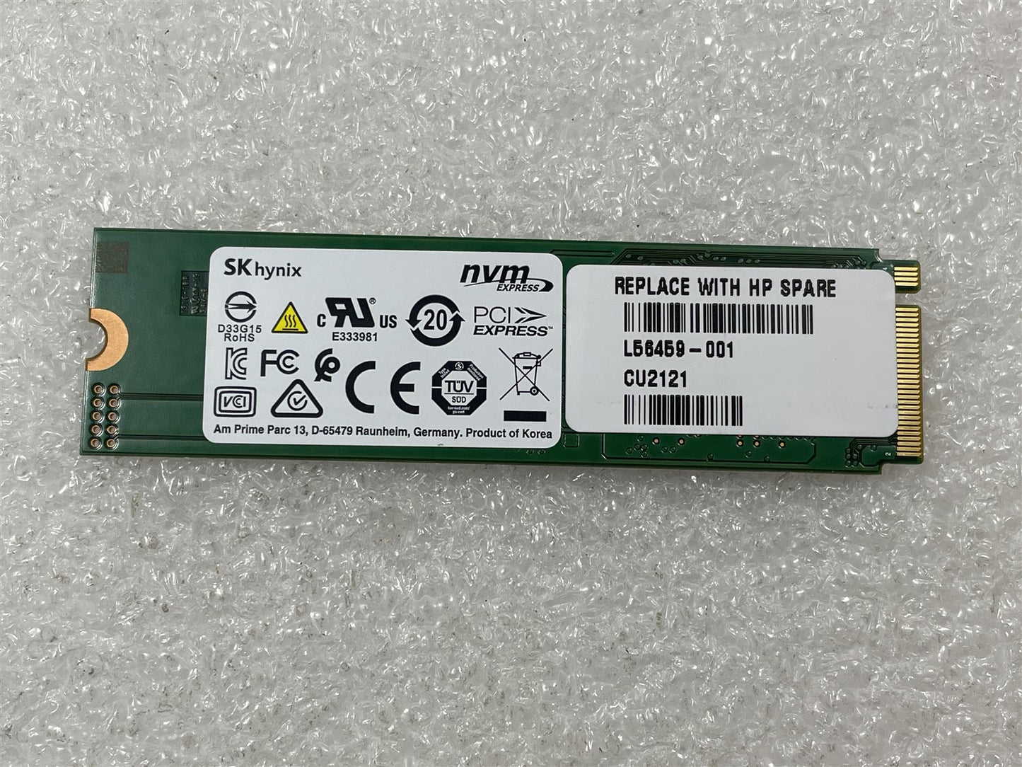 HP L56459-001 SK Hynix Solid State Drive SSD 256GB M.2 NVMe BC501 HFM256GDJTNG