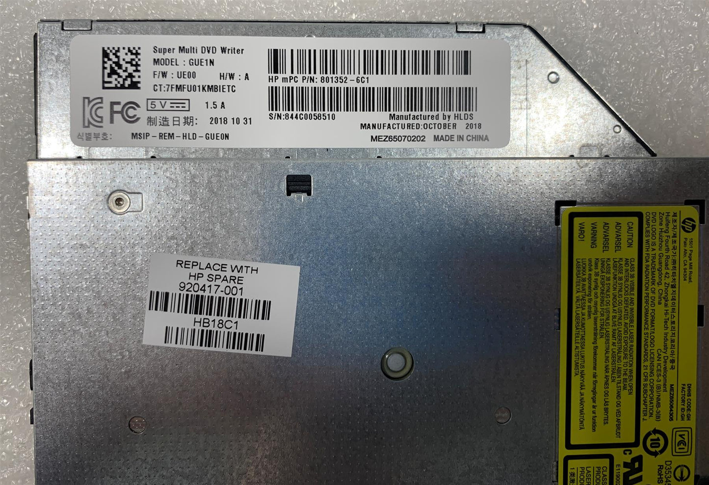 HP 240 245 G6 920417-001 801352-6C1 GUE1N DVD Drive SATA Writer RW SU-208 NEW