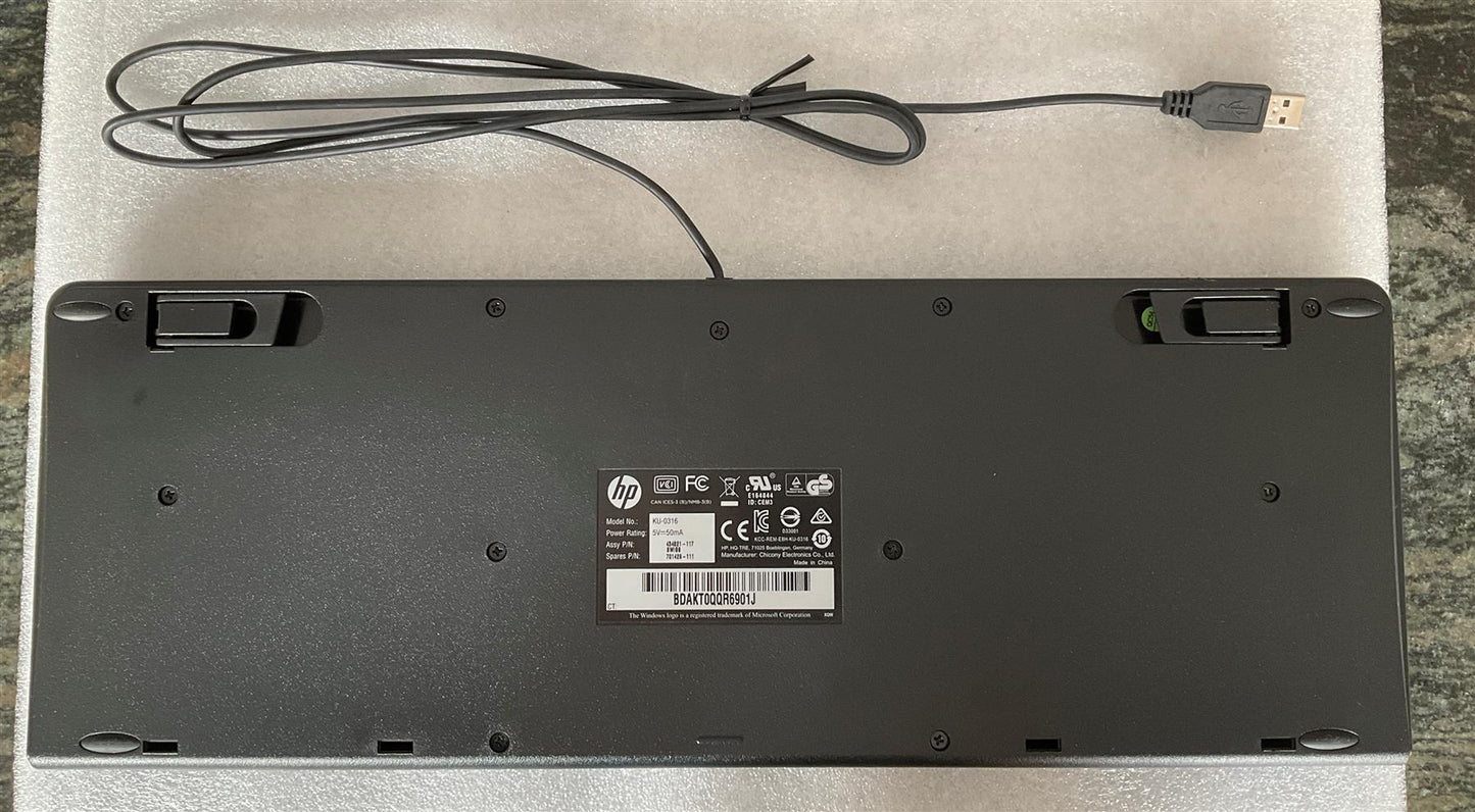 for HP 701429-111 434821-117 USB Wired Keyboard KU-0316 Switzerland Swiss NEW