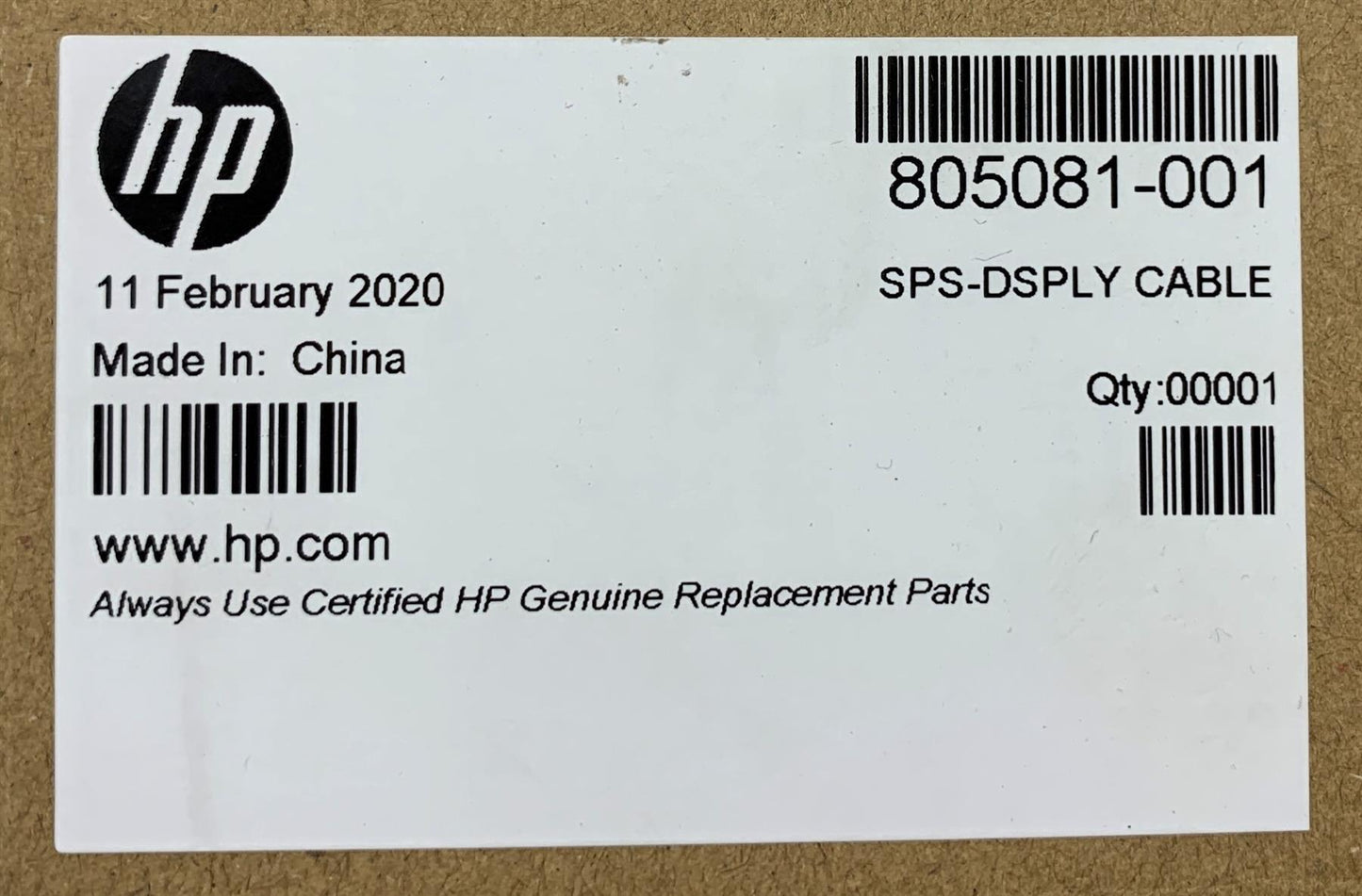 HP Pro Tablet 408 G1 805081-001 Display Panel Cable Original Genuine NEW